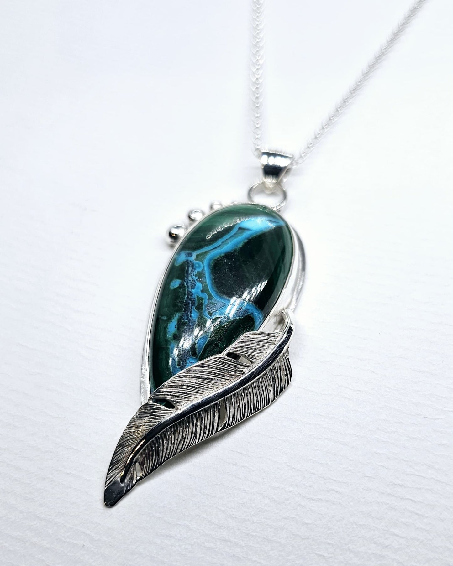 Collier 0029 Océan Malachite Crisocolle