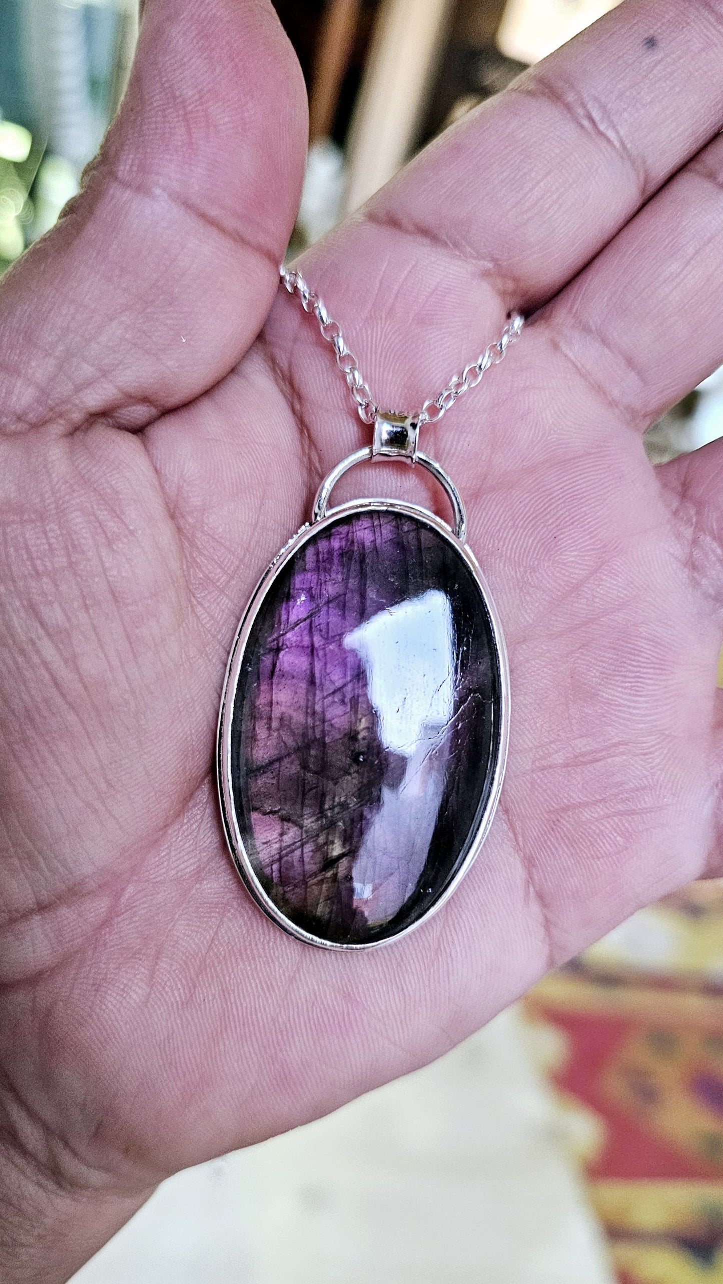 Coiller Femme Labradorite Violette