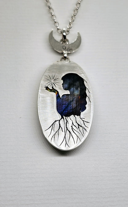 Coiller 0025 Femme Connectée à la Nature Labradorite Violette