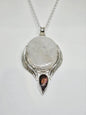 Collier artisanal en argent 925 Pierre lune arc en ciel – Pièce Unique !!